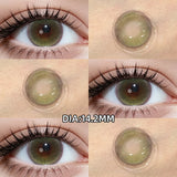 Natural Color Big Diameter Colored Contacts 2pcs High Moisture Half Yearly Lenses 0.00D No Power