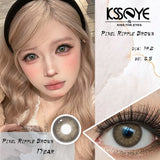 1 Pair Natural Brown Colored Contact Lenses Large Diameter for Fashionable Everyday Eye Enhancements