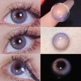 1 Pair Colored Contact Lenses with Myopia for Eyes Lenses Purple Pupils Beautiful Prescription Cosmetic Free Shipping
