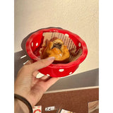 Instagram Style Yogurt Polka Dot Lace Bowl Cute Girlish Heart Breakfast Ceramic Home Oat Bowl