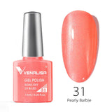 Nail Gel Polish 7.5ml HEMA/TPO FREE Red Sparkle Sequin Gel Nails Beautiful Semi Permanent Soak Off UV LED Gel Polish