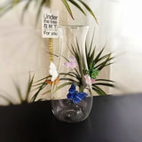 Creative 3D Butterfly Vase Jar Handcraft Home Decor Bottle Butterfly Vase Glass For Gift Party Living Room Tabletop Countert