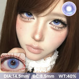 2pcs Half-Year Colored Contacts 14.5mm High Pigment Blue Purple Red Grey Lenses for Cosplay