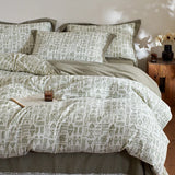 Japanese ditsy floral Cotton Bedding Sets Duvet Cover Sheet Pillowcase 4pc Underwear Bed Linens