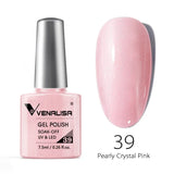 Nail Gel Polish 7.5ml HEMA/TPO FREE Red Sparkle Sequin Gel Nails Beautiful Semi Permanent Soak Off UV LED Gel Polish