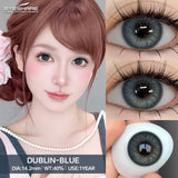 1 Pair Fashion Colored Contact Lenses Popular Natural Gray Brown Beauty Pupils Blue Eyes Lens Yearly Blue Eyes Contact