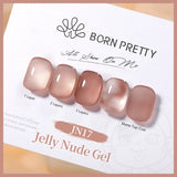 Wine Red Jelly Gel Nail Polish Glitter Nude Translucent Quick Extension Gel Semi Permanent Varnish UV Gel Nail Art 1