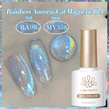 10ml Cat Magnetic Gel Sparkling Ultra Gold Glitter Soak Off UV LED Gel Nail Art Varnish Manicure Valentine's Day