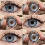 Contact Lenses Natural Brown Colored Pupils Cosmetic Grey Lenses Green Lens Yearly for Daily Party