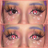 2pcs Halloween Cosplay Contact Lenses Pink Red Lenses Multi-colored Lense Anime Cosplay Lenses Fashion Lens