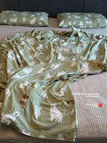 Soft Cartoon Sle Knitted Cotton Duvet Cover Pure Cotton  Fabric Small Animal Pattern Bedding Accories