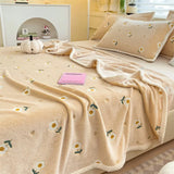 Floral Print Flannel Baby Blanket Bedding soft kids Nap Cover Air Conditioning Blankets Summer Thin Quilt Sofa Shawl