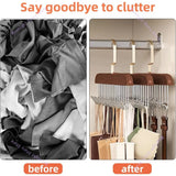 2Pcs Belt Hanger Wooden Belt Organizer for Closet Rack for Storage Sturdy Belt Holder Space Saver for Belt Tie Bra Accessories
