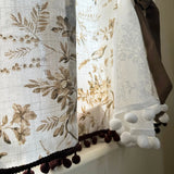 Retro White Ventilate Curtain Double-Layer Pure Cotton Kitchen Door Curtains Cafe Living Room Window Kitchen Half Curtain Decor