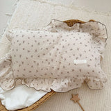 INS Ruffle Edge Gauze 100% Cotton Princess Pillow Case 30X50 48X74cm Breathable Pillowcase Decorative for Home Bedding Bedroom