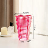 Creative Pink Glass Vase Hydroponics Plant Pots Table Decoration Flowers Arrangement Geometric Edge Vases Room Aesthetic Decor