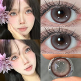 1Pair Lenses With Myopia Colored Contact Lenses For Big Eyes Green Blue Cosplay Pupil Degree Halloween Make Up