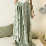 New color-woven jacquard tencel cotton cold blanket summer cool silky smooth towel blanket air-conditioning room blanket