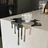 Minimalism Stainless Steel Flowing Water Droplet Decoration Reflective Surface Artwork Desktop Decoration Home Decoration