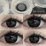 1 Pair High Quality Myopia Colored Contact Lenses Black Large Diameter Lenses Natural Soft Beauty Pupil New Fast Shipping