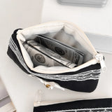 Exquisite and Compact Lipstick Coin Purse Portable Pencil Case for Students with Lace Trim and Quilted Interior Storage Bag