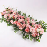 Ikeehome  100cm DIY Wedding Flower Wall Decoration Arrangement Supplies Silk Peonies Rose Artificial Floral Row Decor Wed Arch Backdrop