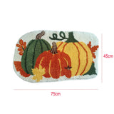 Holiday Tufting Pumpkin Bathroom Mat Soft Fluffy Plants Bedroom Carpet Bathmat Area Floor Pad Doormat Aesthetic Home Room Decor
