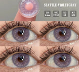 1 Pair Colored Contact Lenses for Eyes Natural Fashion Lenses Gray Beauty Pupils Blue Eye Lenses Cosmetics Soft Lenses