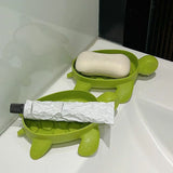 Turtle Drain Soap Box Practical and Cute Cartoon Turtle Soap Holder, Suitable for Home Use Drain Soap Holder Soap Box