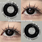 1 Pair red/white cosplay color contact lenses for eyes crazy Halloween Eye makeup Role playing Eye cosmetics color lens
