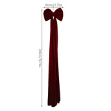 Large Christmas Bow Decoration Velvet Hanging Ornament Big Ribbon Decor for Tree Wall Fireplace Indoor Outdoor Holiday Party
