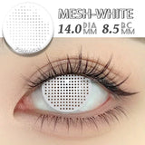 2pcs Halloween Colored Cosplay Contacts Lenses for Eyes Yearly Anime Lens Cosplay Eyes Contacts White Mesh Blind Lens