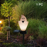 1pc Halloween Decorative Stake Lights Rice Ghost & Pumpkin Outdoor Garden Pathway Light For Home Garden Yard Patio Passage Decor