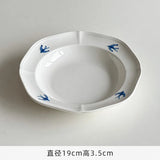 Cream Wind Plate Collection Embossed Lace Dessert Plate Italian Noodle Plate Salad Plate Cute and Beautiful Home Use