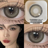 Diopter y2k Lenses Color Contact Lenses for Eyes with Degree Korean Fashion Lenses Blue Eye Lens Brown Natural  Eyepieces