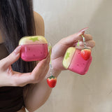 For AirPods Pro3 Pro 2 AirPods 2 3 4 Case Fashion Cute strawberry Shock Proof Earphone Protective Sleeve