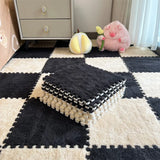 16Pcs 30x30cm Modern Simple Creative Plush Foam Puzzle Carpet Warm Toned Play Mats Interlocking Activity Floor Rugs Area Rug
