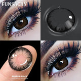 1Pair New Colored Contact Lenses for Eyes Big Black Eye Lens Natural Yearly Cosmetics Beauty Women Men Pupils Fast Ship