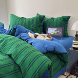 3/4pc Autumn Bedding Set Star Geometric Print Soft Polyester Duvet Cover Set+Bed Sheet Twin Full Queen Home Drom Bedding