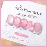 Wine Red Jelly Gel Nail Polish Glitter Nude Translucent Quick Extension Gel Semi Permanent Varnish UV Gel Nail Art 1