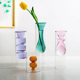 Vases for The Interior Hydroponic Flower Stained Vase Glass Flower  Wedding Decoration modern home decor  vases for flowers