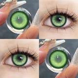 Green Colored Contact Lenses 6 Months Disposal Big Eye Soft Lens Natural Cosmetic For Coser