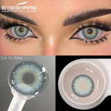 2Pcs Color Contact Lenses for Eye Natural Blue Contact Lenses Brown Pupils Beauty Gray Lenses Yearly Green Eye Contacts