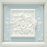 European Style 3D Embossed Ceiling Mural Wallpaper Modern White Gypsum Flowers Photo Wall Paper Living Room Hotel Ceiling Fresco