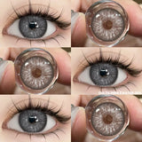 New 1pair Natural Color Contact Lenses for Eyes Blue Lenses Gray Pupils Lens Brown Lense Yearly Cosmetic Green Contacts