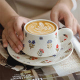 Personalized Phnom Penh Printed Cup And Saucer Plate Kitchen Supplies Cartoon Embossed Coffee Cup And Saucer Plate Suit Gift