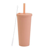 700ml,Double-Layer Straw Cup/MUG,Drinkware,Environmentally Friendly Plastic,Large Diameter,Transparent Milk Tea Cup,Holiday Gift
