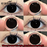 EYESHARE 1Pair Cosplay White Lenses Halloween Color Contact Lenses Red Eye Makeup Lenses Crazy Contact Lenses Black Eyes Lens