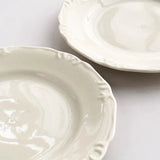 French Relief Plate Fashion White Round Ceramic Plates 2025 New Home Kitchen Serving Dish Afternoon Tea Dessert Cake Tableware