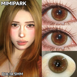Big Diameter Multi-Tone Colored Contacts 2pcs Glossy High Moisture Half Yearly Lenses for Summer Daily Wear